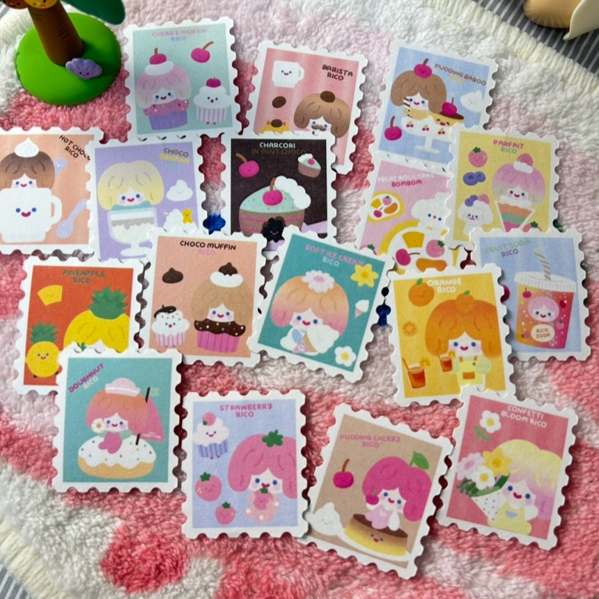【邮票贴纸】甜品系列邮票贴纸纹理贴纸
