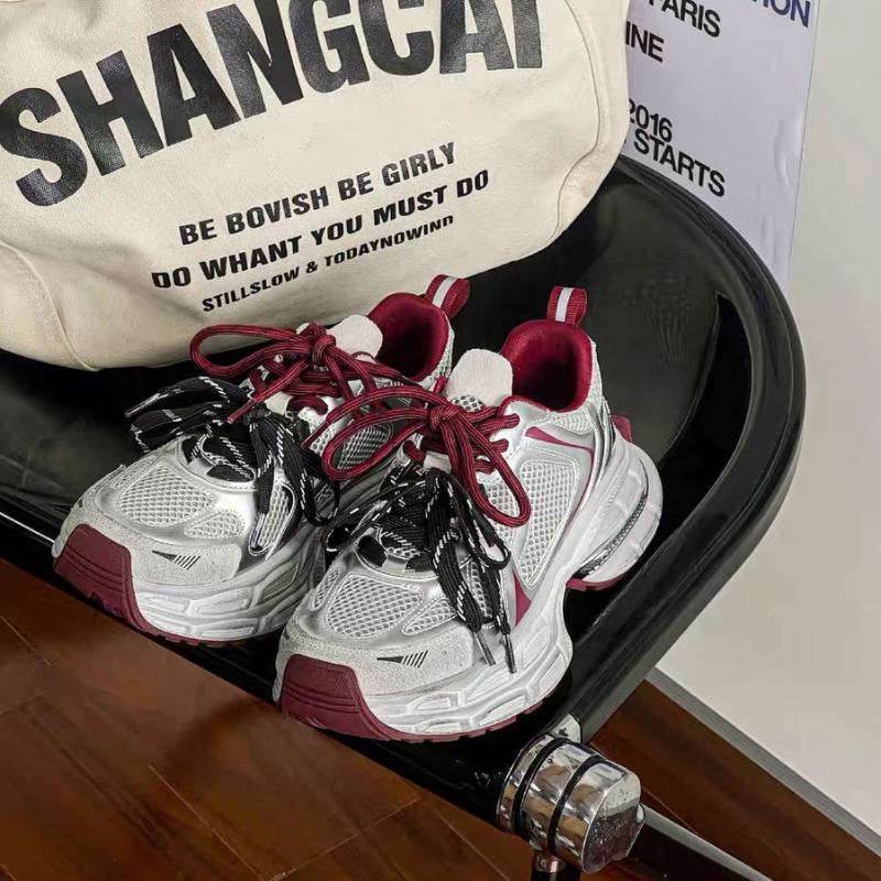 轩轩家【神仙老爹】 炸街款超火爆款时尚必备大牌安哥拉红休闲鞋