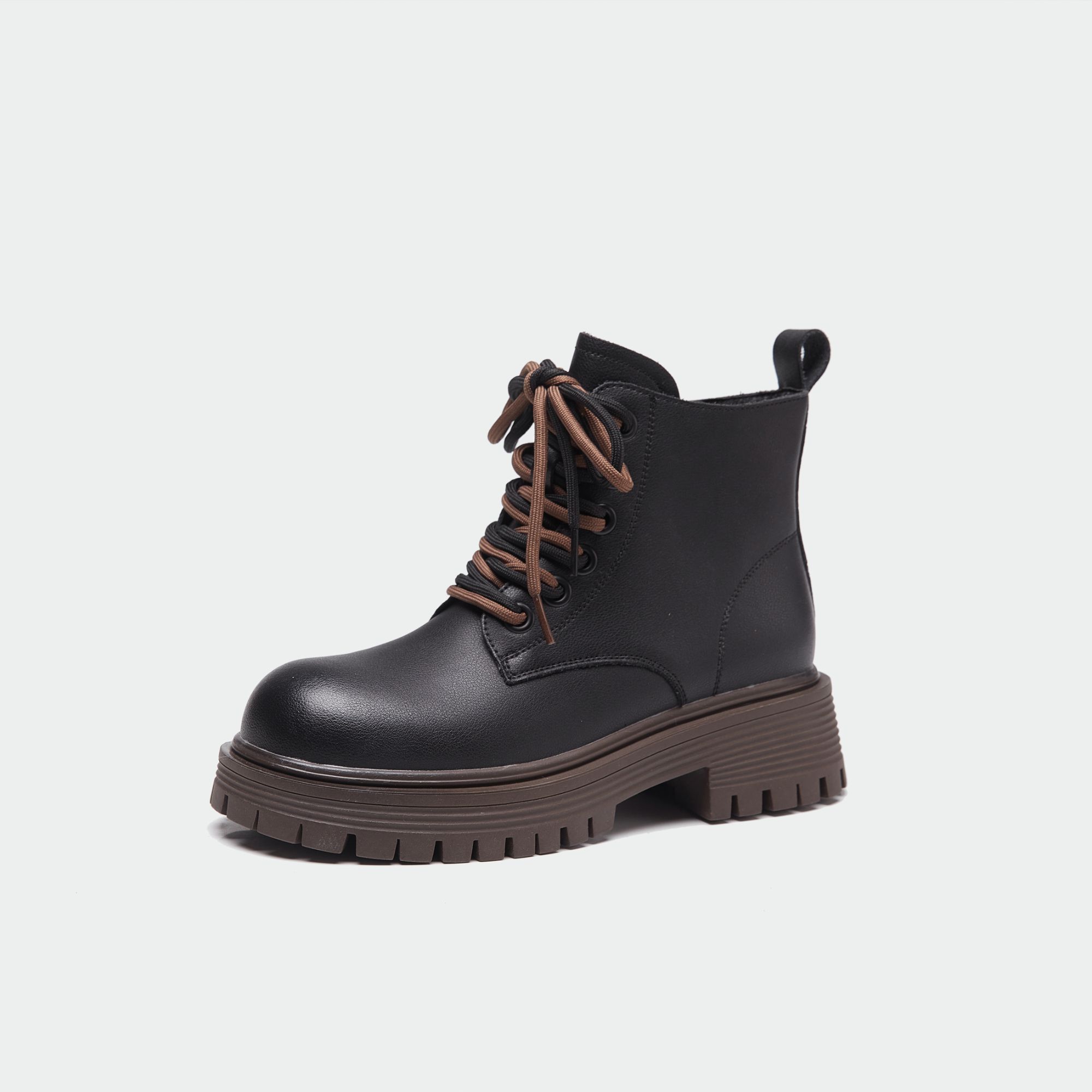 冬季加绒真皮马丁鞋时尚休闲百搭女士厚底英伦风2S-90