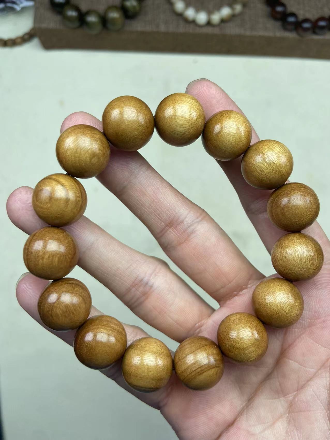金丝楠木手串15mm15颗素珠男女士均可佩戴手串手链尺寸规格2.0