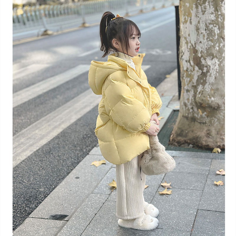 女童加厚棉服冬季2023新款中长款儿童冬装时髦棉衣保暖外套潮