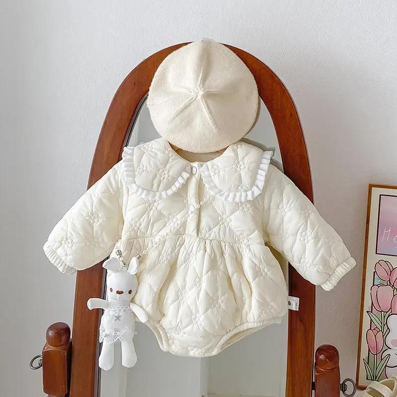 婴儿连体衣冬季宝宝外出衣服抱衣可爱爬服超萌加绒哈衣长爬秋冬