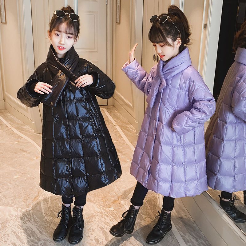 女童冬装棉服2023新款洋气时髦儿童棉衣中长款女孩网红大童潮