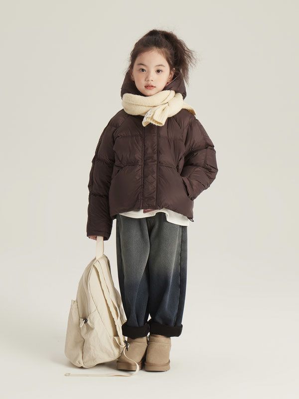 儿童棉袄2023冬季新款中大童防水防寒棉服女童中厚保暖外套美拉德