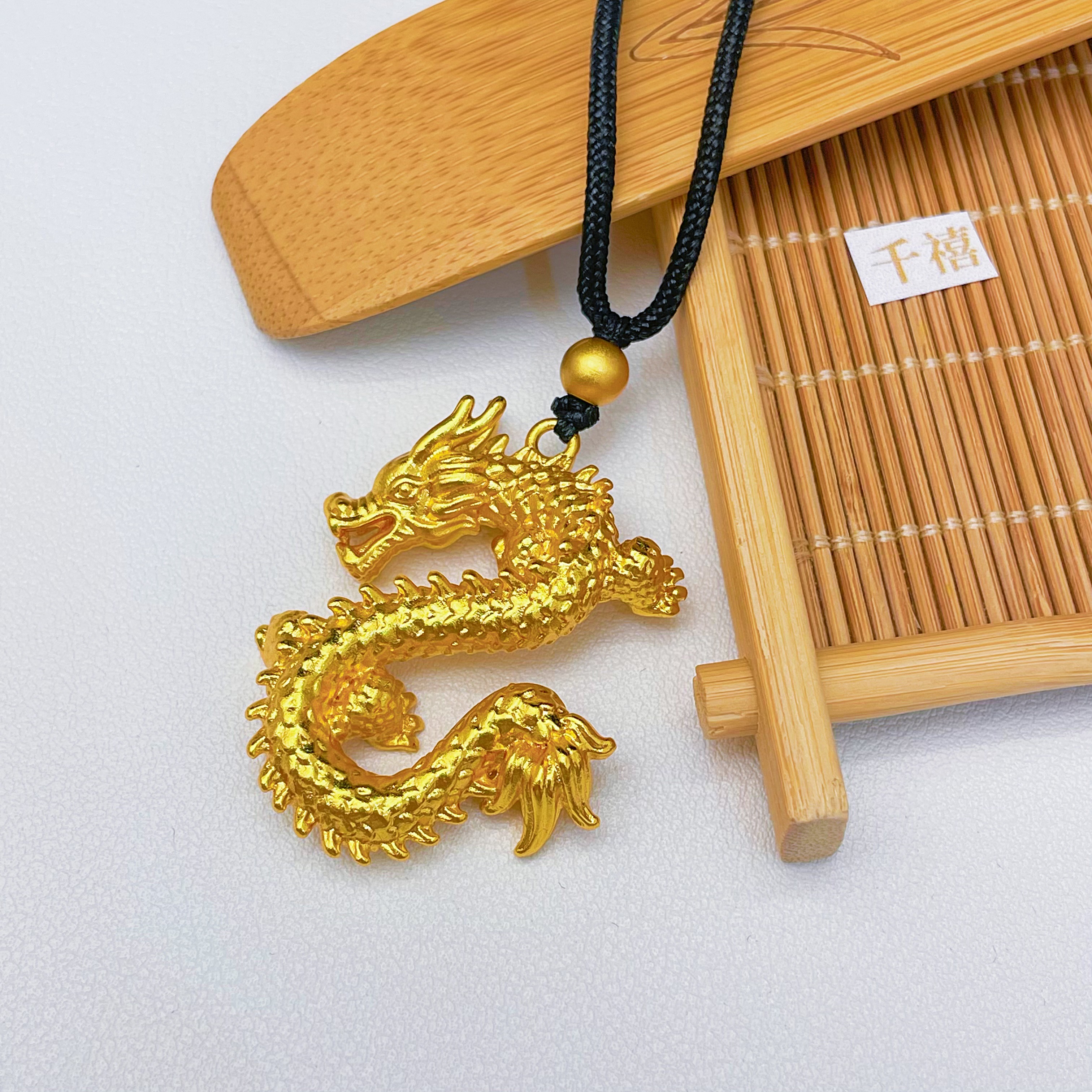 合金吊坠 古法实心大号福龙吊坠 立体生肖龙