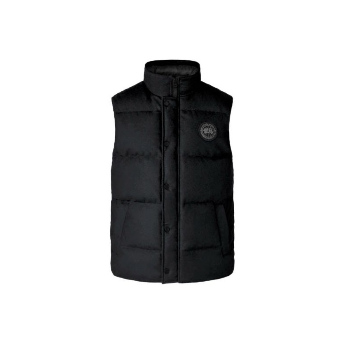 全新未使用 CANADA GOOSE 加拿大鹅黑标立领羽绒马甲男款炭黑色