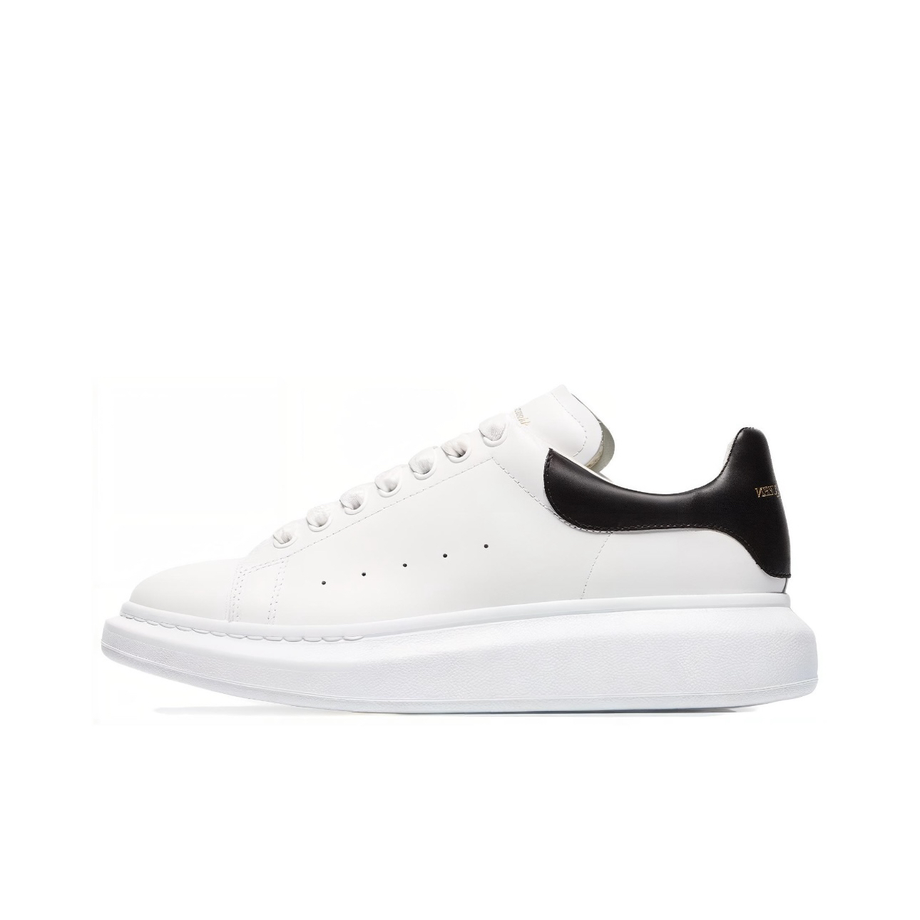 未使用 Alexander McQueen/亚历山大·麦昆 小牛皮时尚板鞋男 