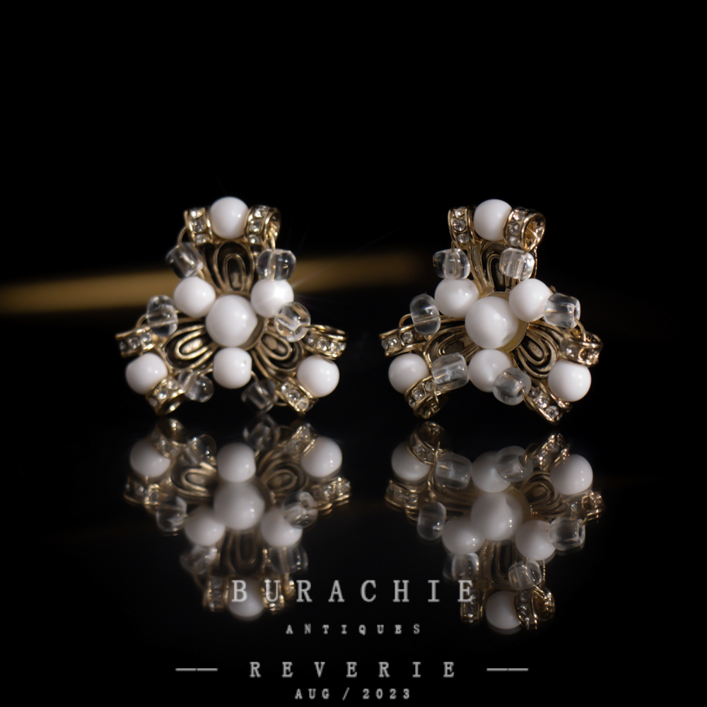 铜合金仿珍珠耳饰 【7064】周年珍藏英｜经典原标克拉款CrownFrett