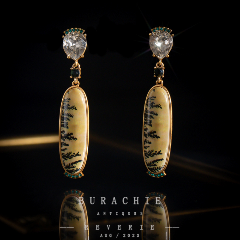 铜合金仿水晶耳饰 【3633】周年珍藏英｜经典原标克拉款CrownFrett