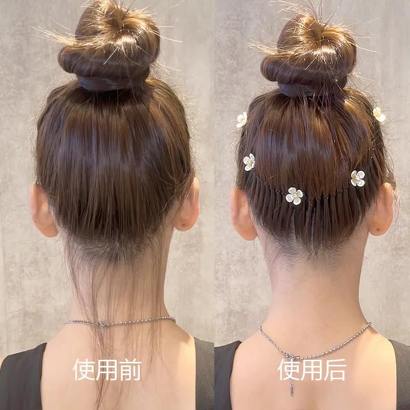 非金属发饰 碎发梳碎发整理神器发箍碎发夹女后脑勺气质花朵发卡