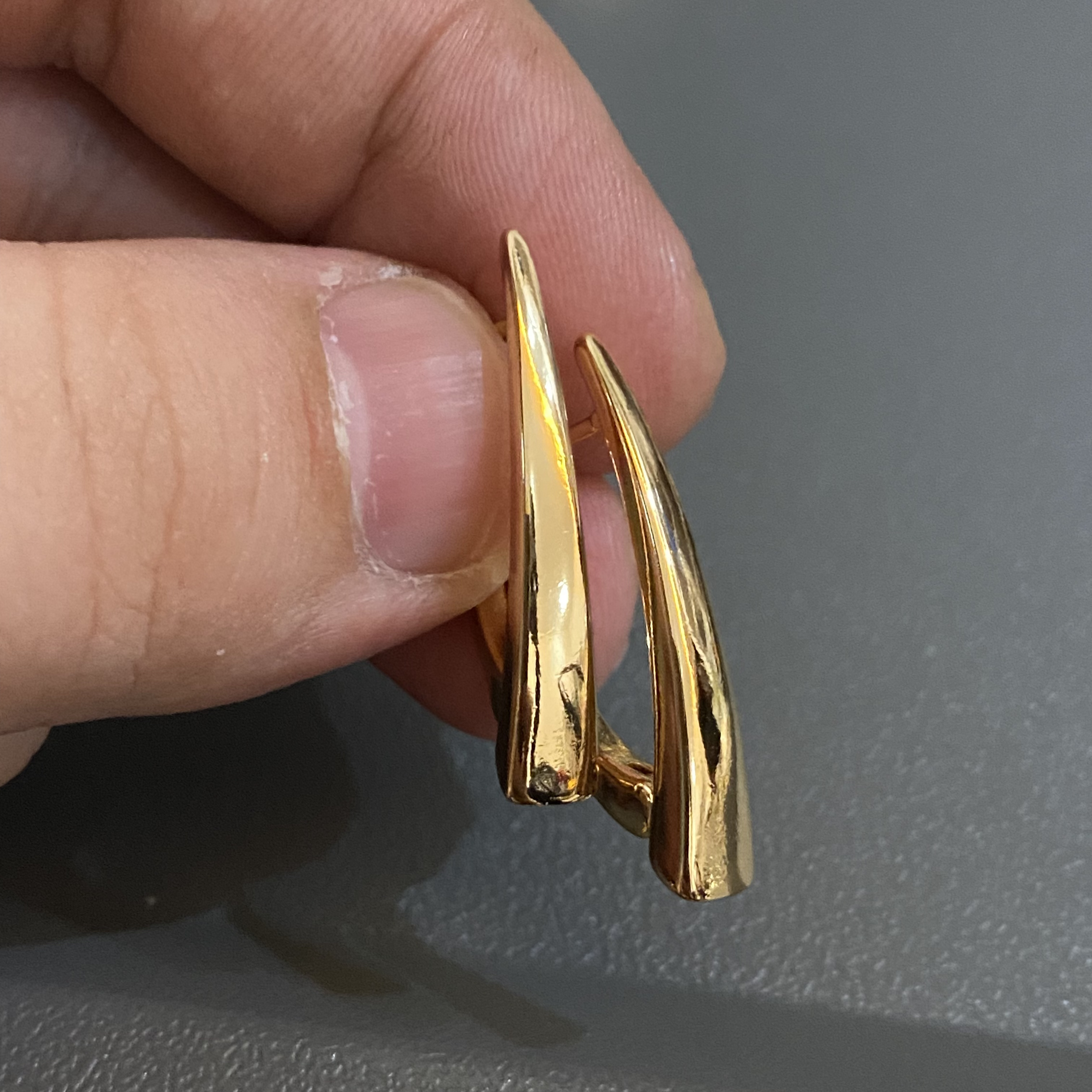 钛钢耳饰 iLaruN新款红金色耳扣