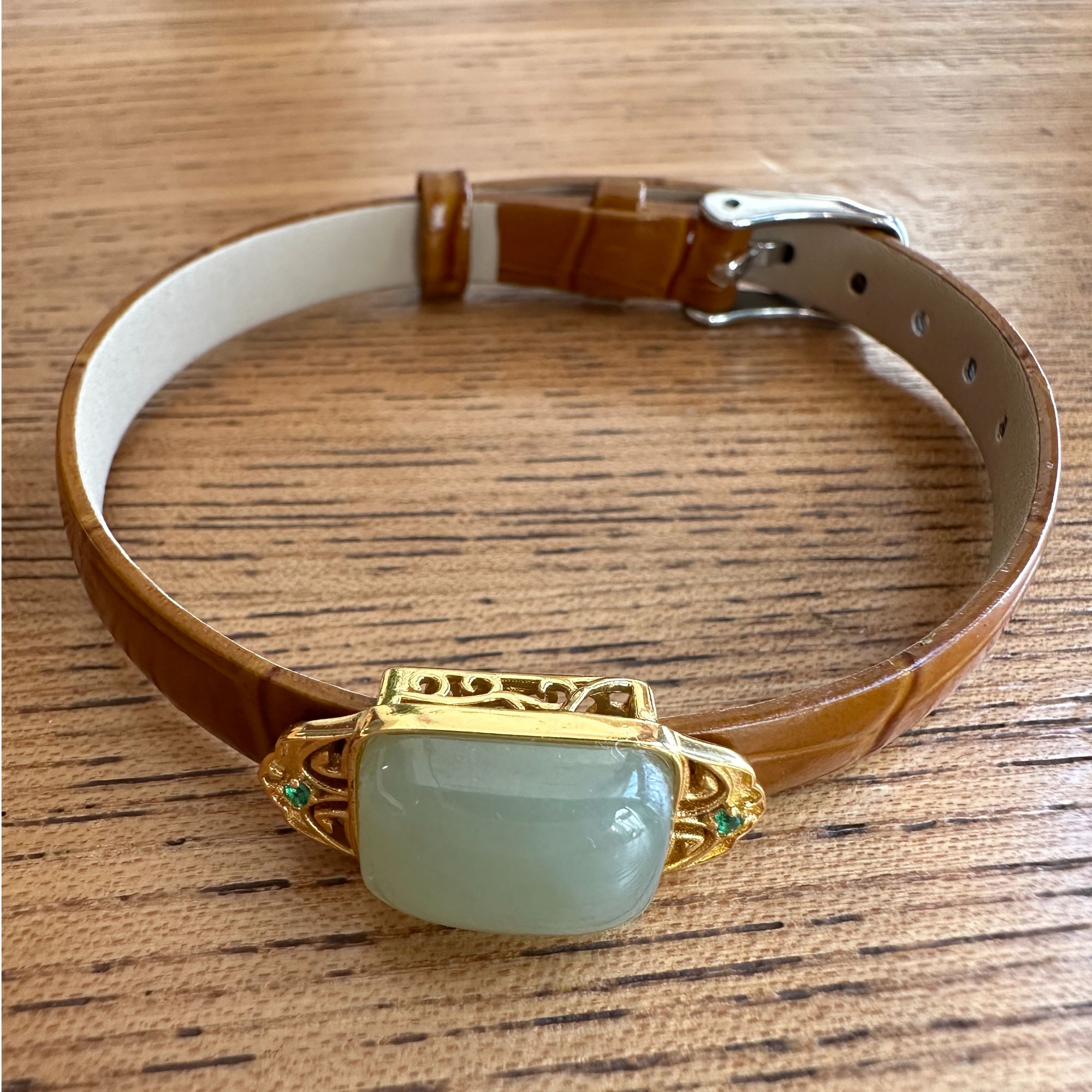 天然和田玉方糖镶嵌手表链款气质轻奢 多样性发其一件