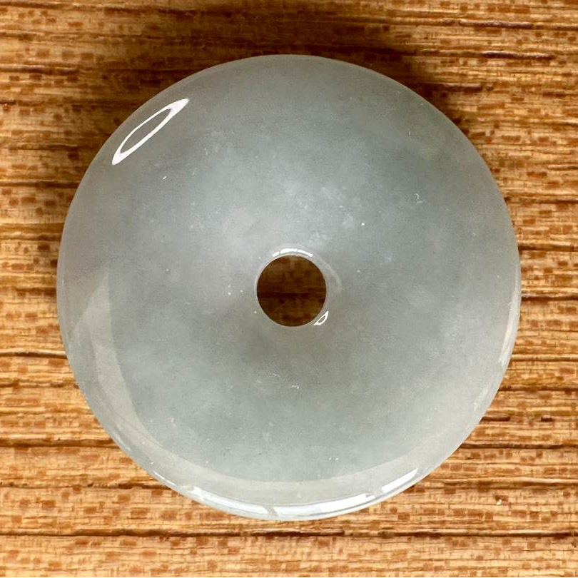 天然缅甸A货翡翠 平安扣吊坠平安无事冰透雕刻精美挂坠蓝针