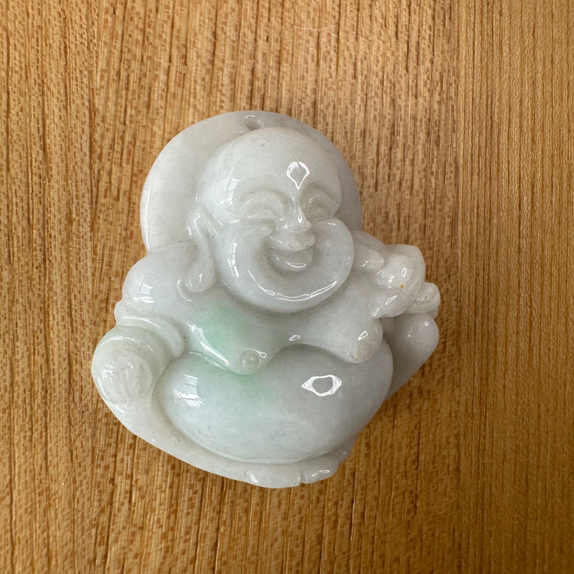 天然缅甸翡翠加大加厚立体玉佛吊坠