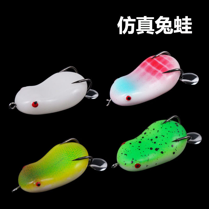 FKC仿真兔蛙路亚饵亮片雷蛙打黑假饵双钩海钓鲈鱼鳜鱼