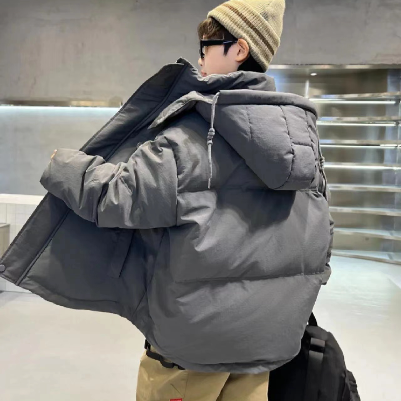 新款男女童潮牌棉袄棉服裤子聚酯纤维儿童秋冬2025年款衣服儿童