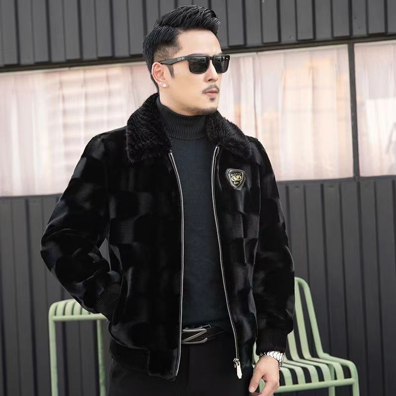 海宁时尚翻领冬季男士短款外套-079