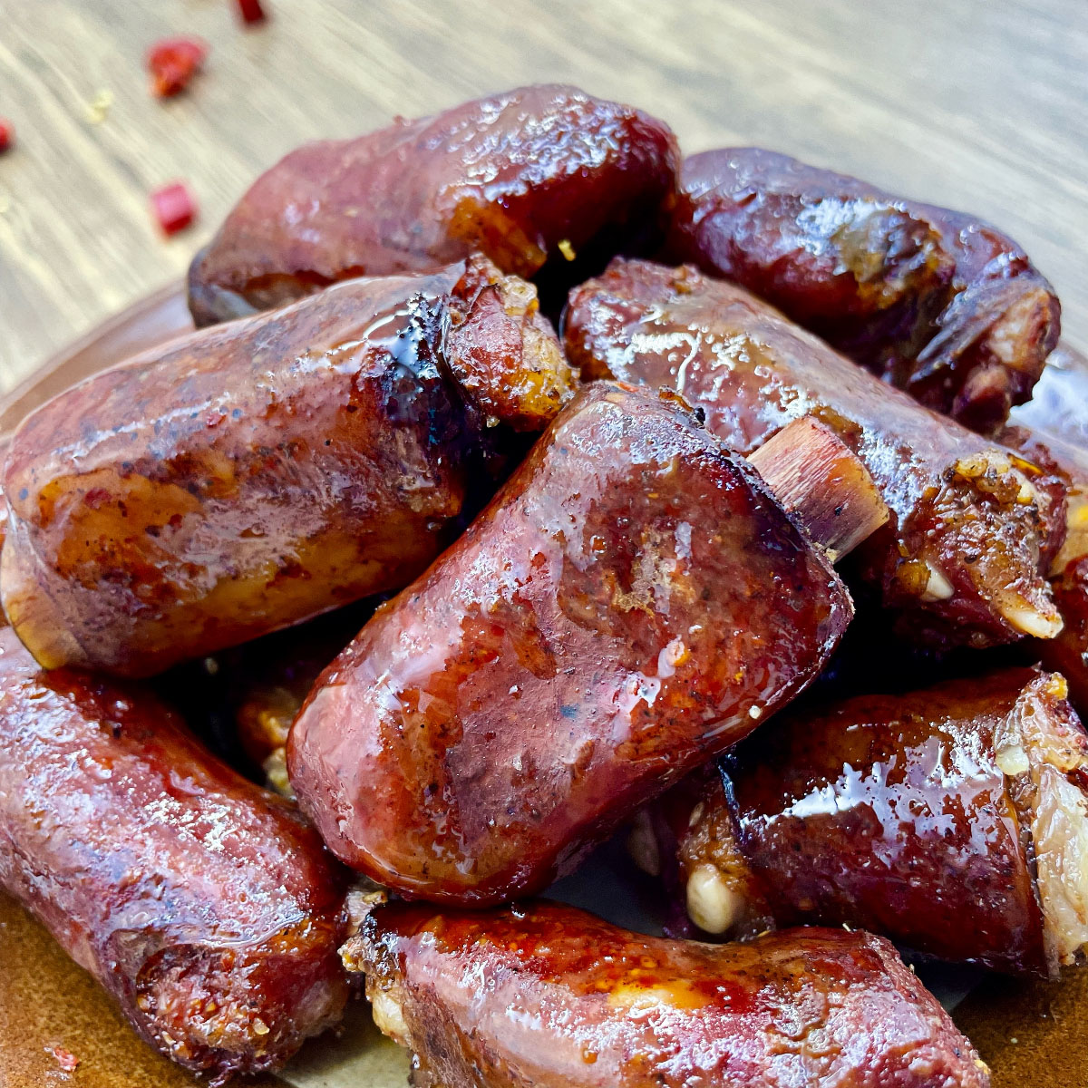 排骨香肠麻辣鲜香重庆开州烟熏排骨香肠腊肠麻辣排骨香肠川渝风味