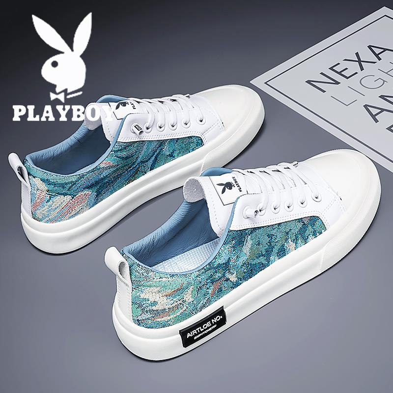 PLAYBOY男鞋冬季2023新款休闲百搭ins潮鞋子男款学生运动低帮板鞋