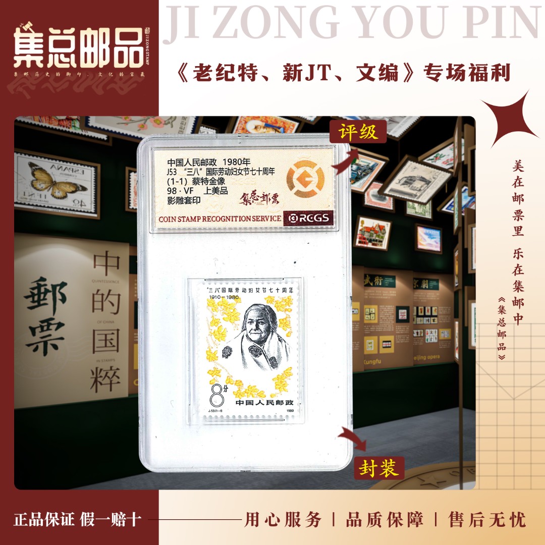 【集总邮票】1980年 J53 三八妇女节  中钱国信98分评级集邮发行