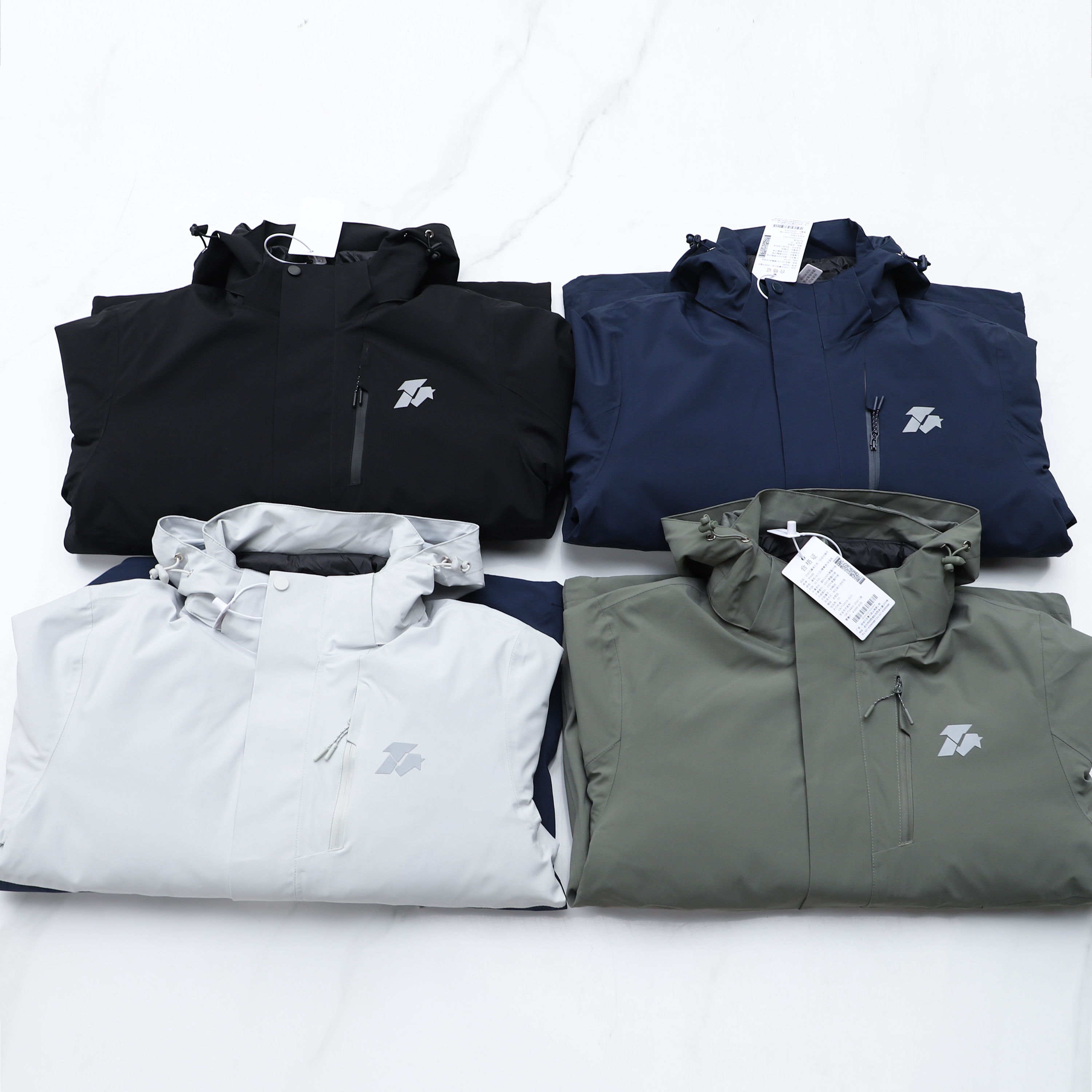 全热封25石墨烯三合一羽绒冲锋衣活套高性能防风防水际华反光标