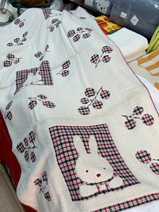 浴巾1条双层布艺柔软舒适