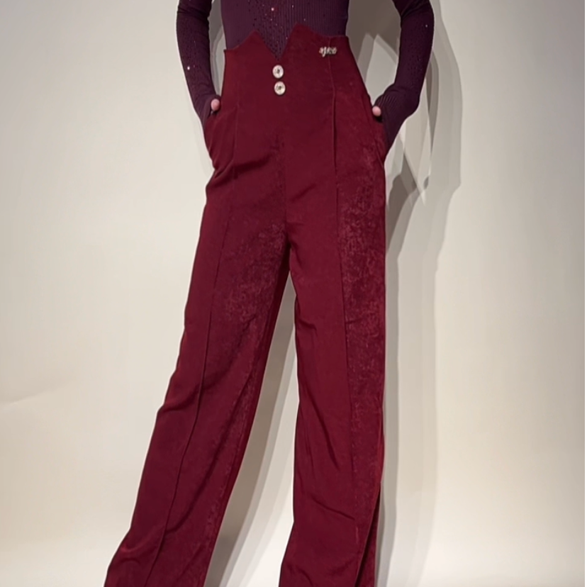 YRSS舞服引流品设计师高腰进口真维丝高腰裤摩登拉丁