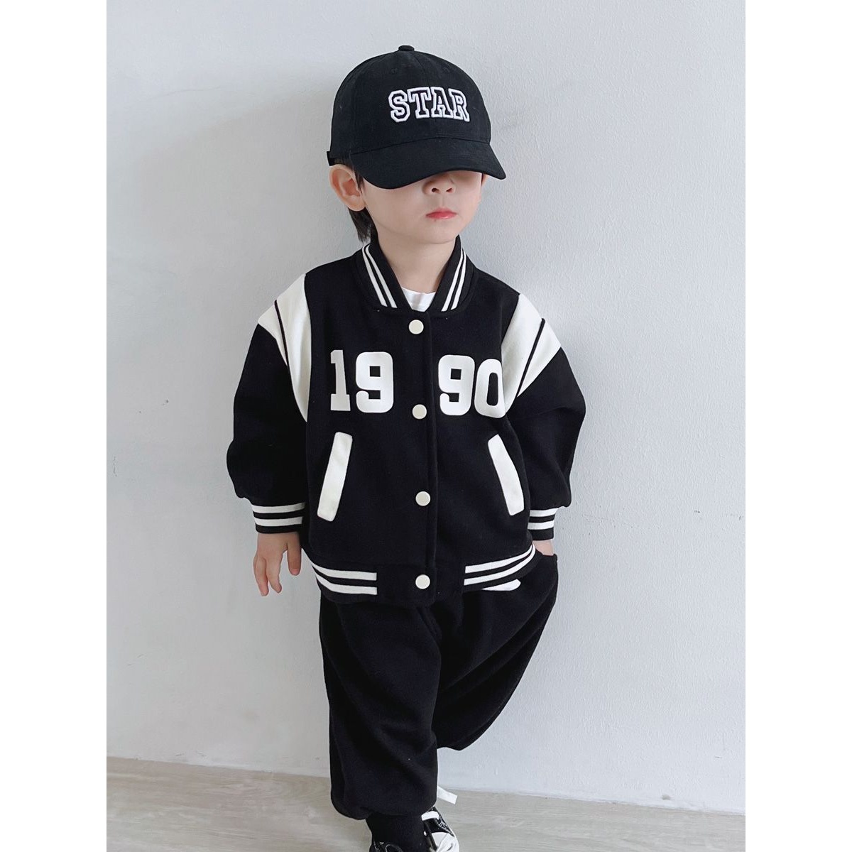 新款上新热销男童棒球服外套2023新款洋气儿童韩版棒球服中小童秋