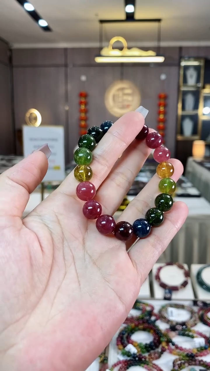 【闪购商品】碧玺单圈手串10mm+未镶嵌（多样性发一条）H