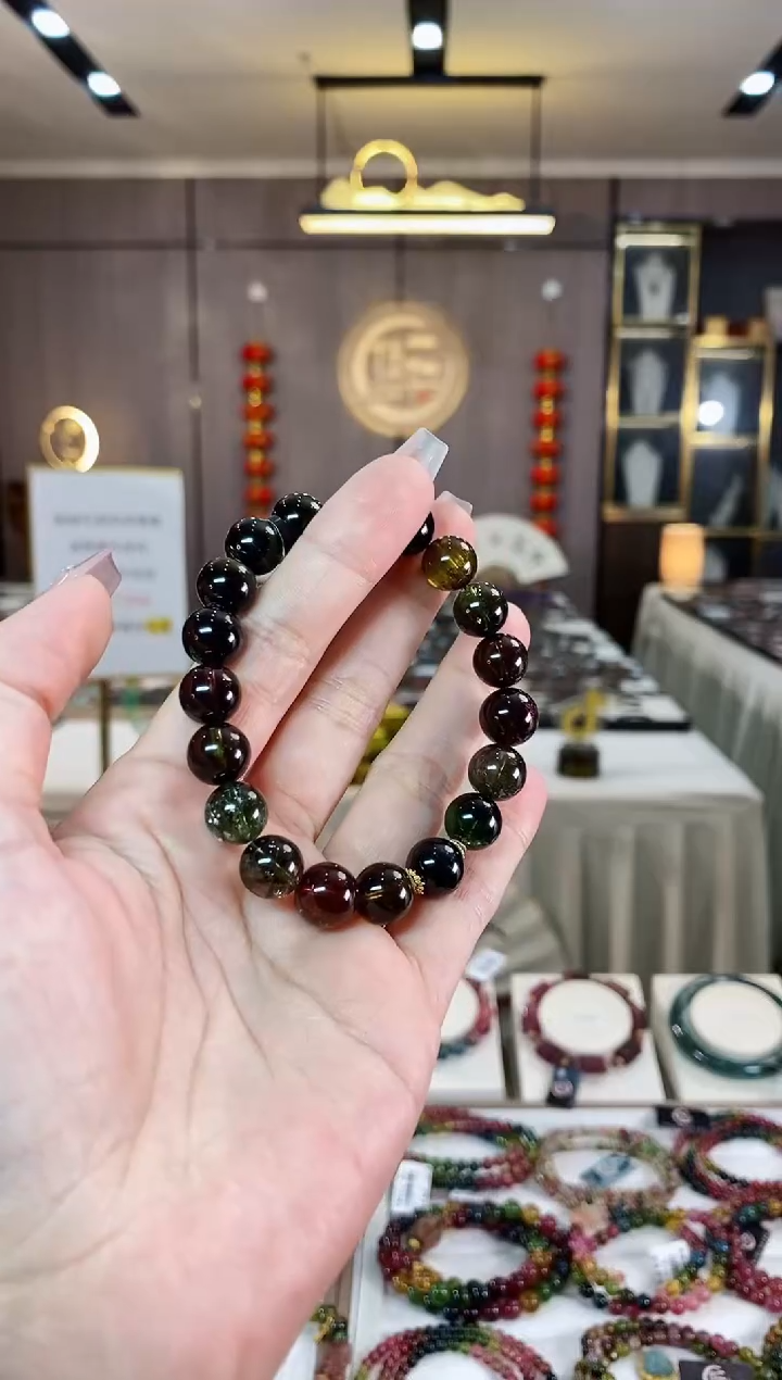 【闪购商品】碧玺黑糖单圈手串10mm+未镶嵌（多样性发一条）H