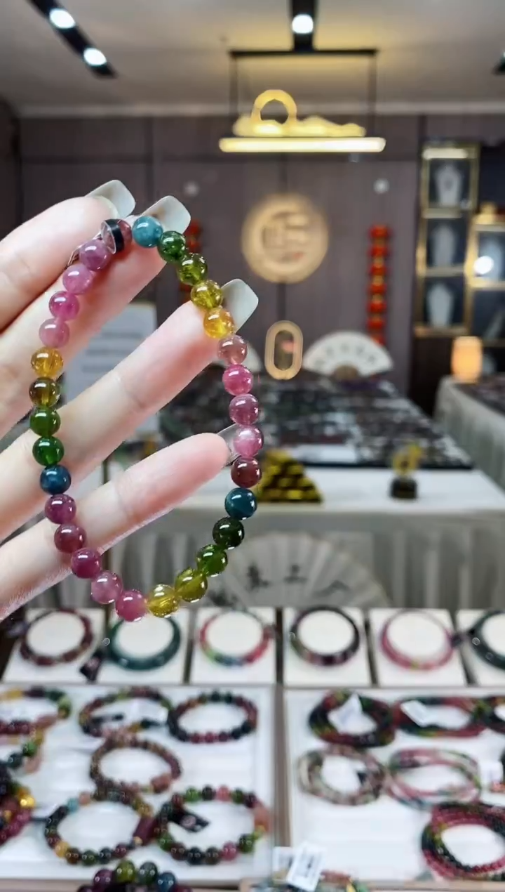 【闪购商品】碧玺单圈手串6mm+未镶嵌一物一证D多样性发货一条