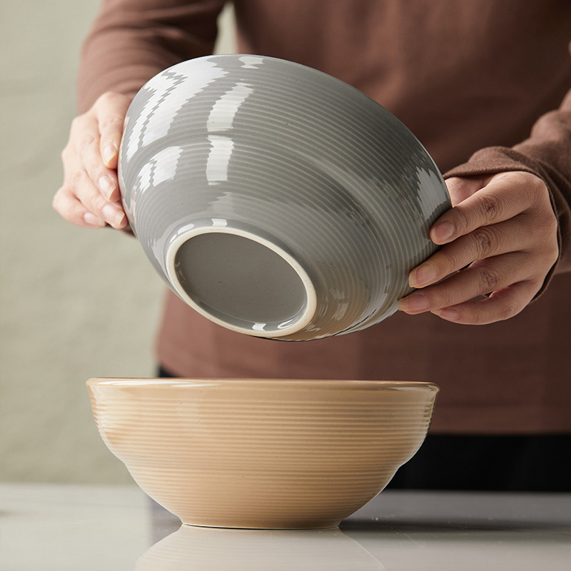 檀枂8英寸拉面碗新中式高颜值汤碗家用高级感螺蛳粉泡面碗 2只装