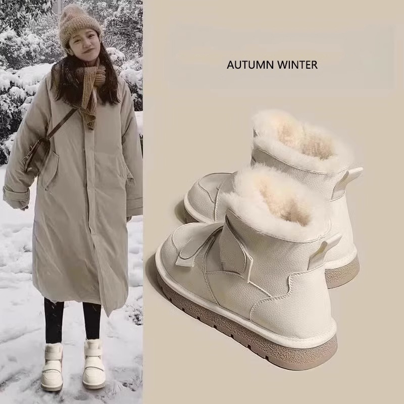 达芙妮沿荐雪地靴女冬季加绒加厚女靴子2023新款防水防滑保暖棉鞋