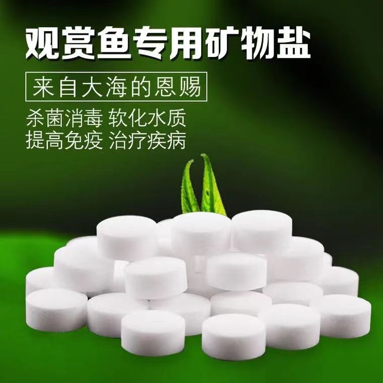 水族鱼缸专用盐杀菌消毒去黄清洁锦鲤观赏鱼冷水通用净化水质鱼盐