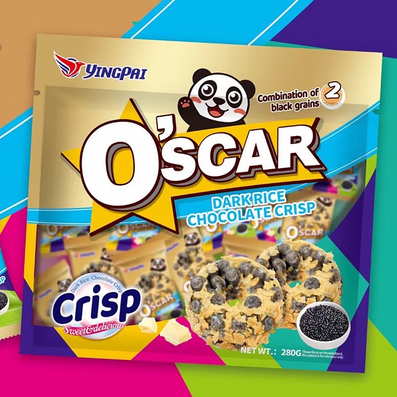 鹰派英国风味黑米能量圈谷物黑米芝麻巧克力糖果袋装280g酥脆零食