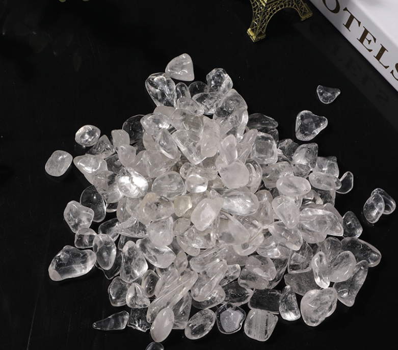 天然白水晶碎石 消磁石，鱼缸石（200克）