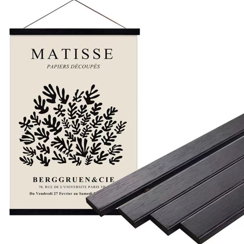 磁吸挂画夹 diy数字油画创意多功能挂画夹ins实木挂画轴海报磁铁 