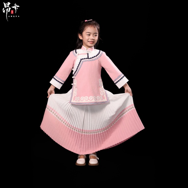 昂卡赛诺民族风彝族儿童女款服饰