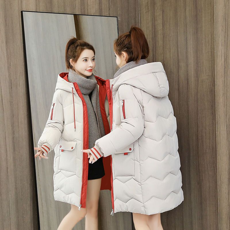 反季中长款羽绒服女韩版宽松棉袄年新款冬装小个子棉衣