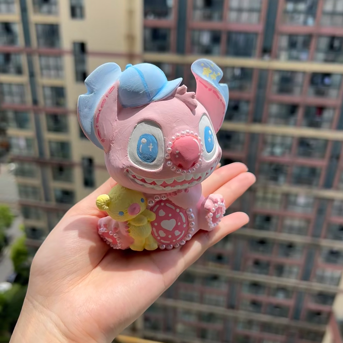 史迪仔香薰石膏娃娃涂色摆件玩具涂鸦彩绘创意diy