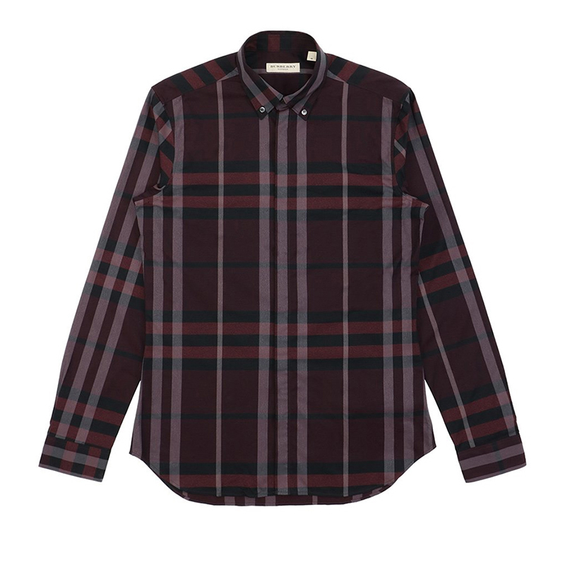 BURBERRY/博柏利巴宝莉【清仓特卖】男士格纹翻领衬衫男款3944130