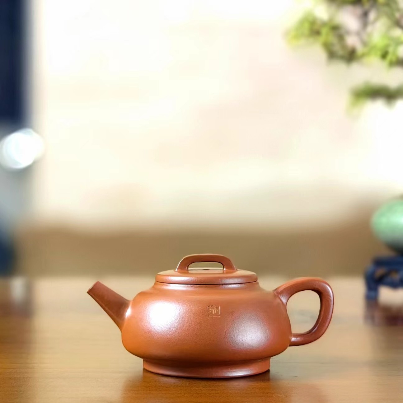 【陈旭底款】渔乐三,元宝款,朱泥,全手工壶150cc