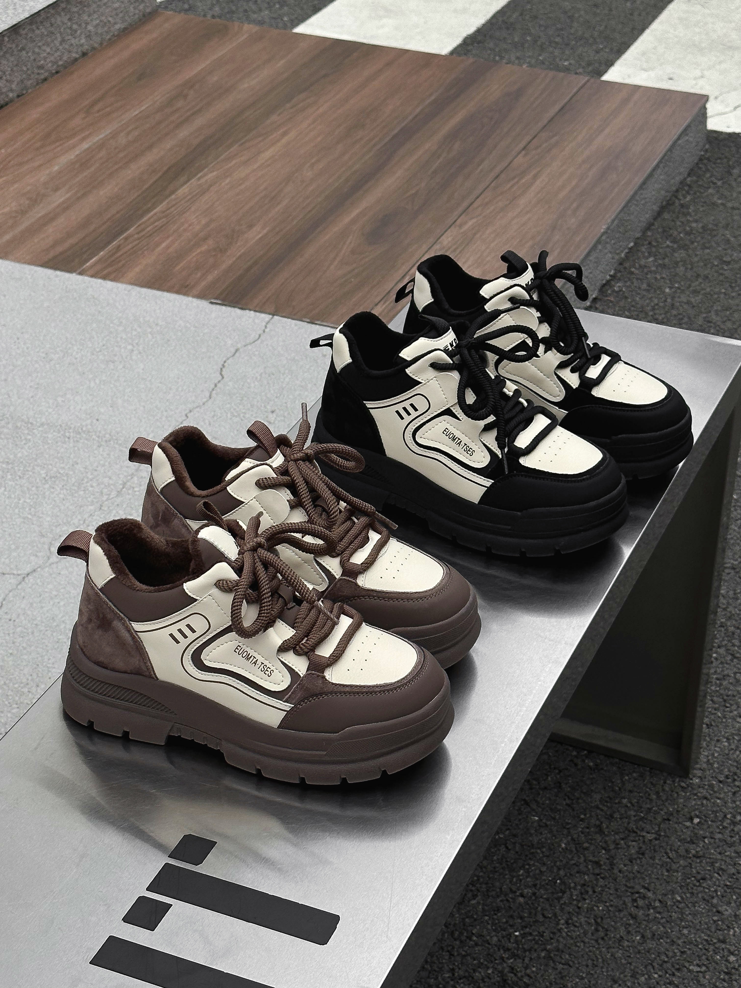 新款加绒软底保暖百搭休闲运动鞋55191-6