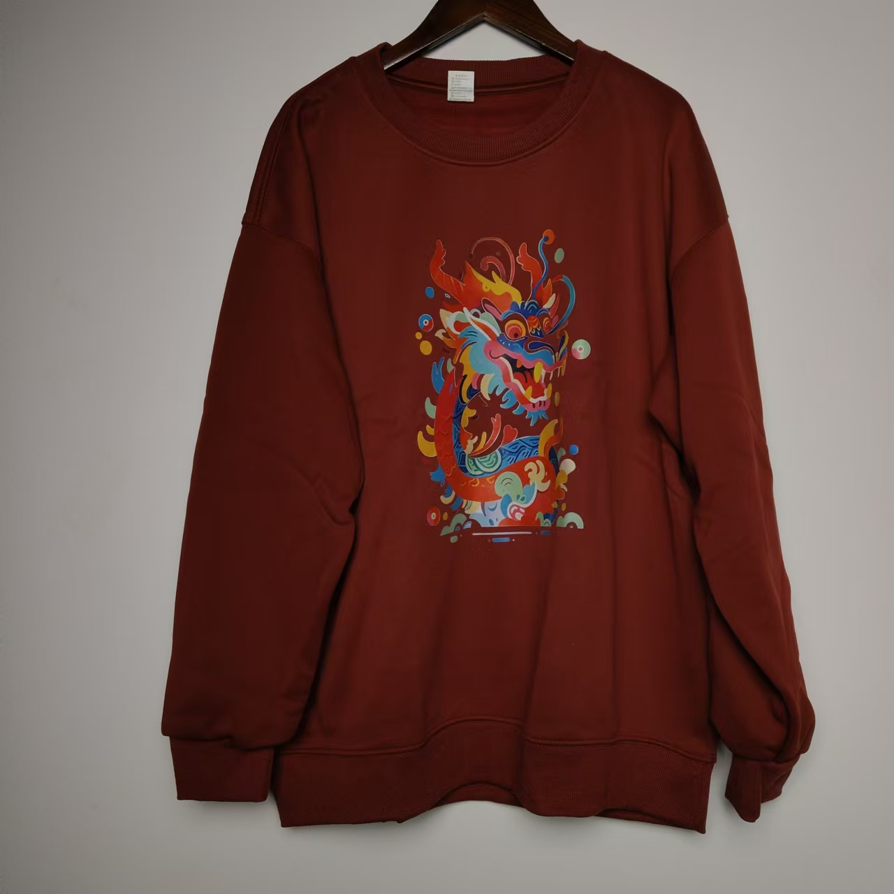  B041时尚美式潮牌卫衣秋冬加绒宽松休闲上衣潮流圆领