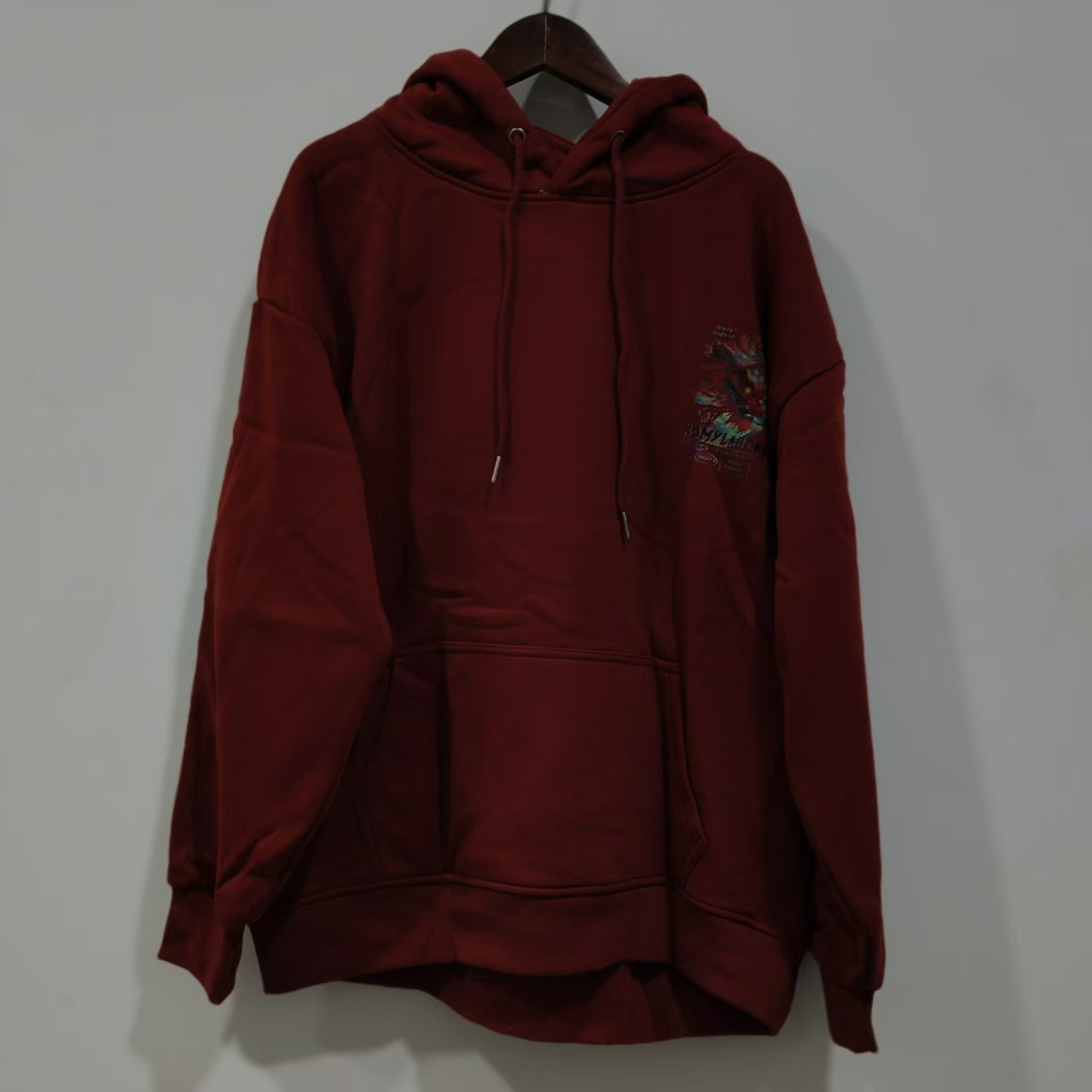 A023时尚百搭连帽卫衣秋冬款宽松潮流外套加绒休闲带帽