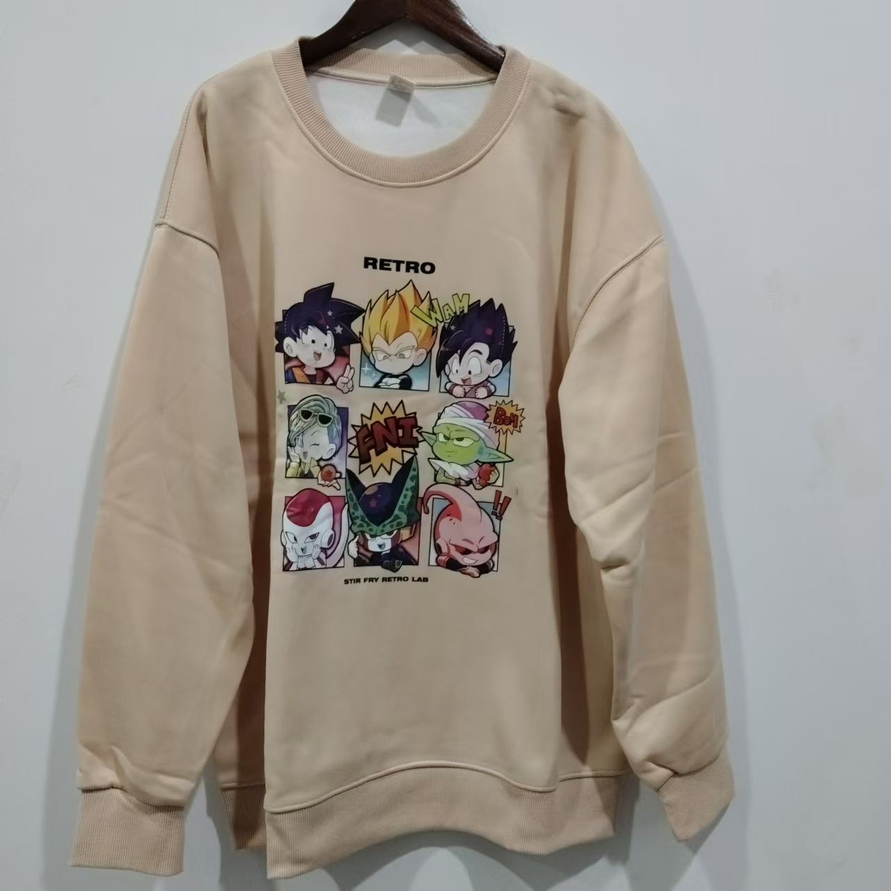  B053时尚美式潮牌卫衣秋冬加绒宽松休闲上衣潮流圆领