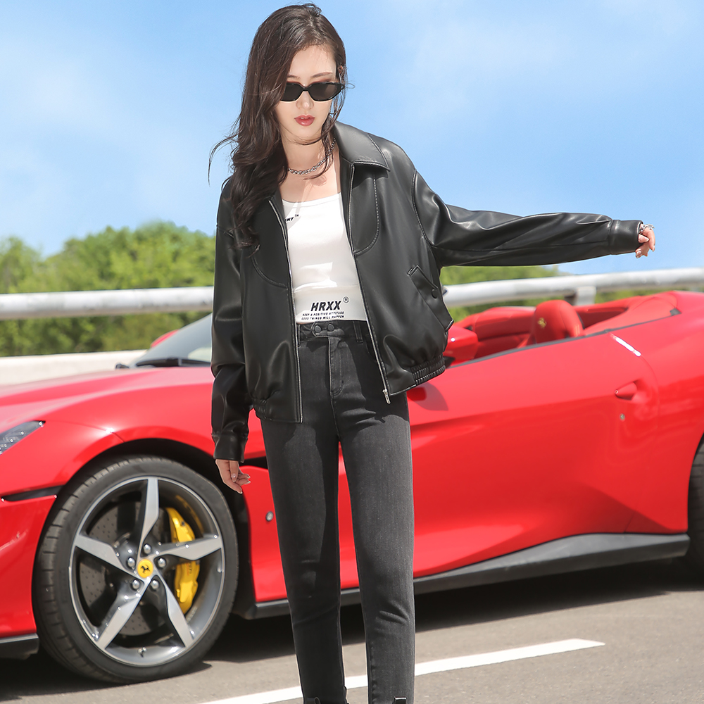 真皮皮衣外套女短款2025新款帅气炸街显瘦宽松洋气时尚复古皮夹克