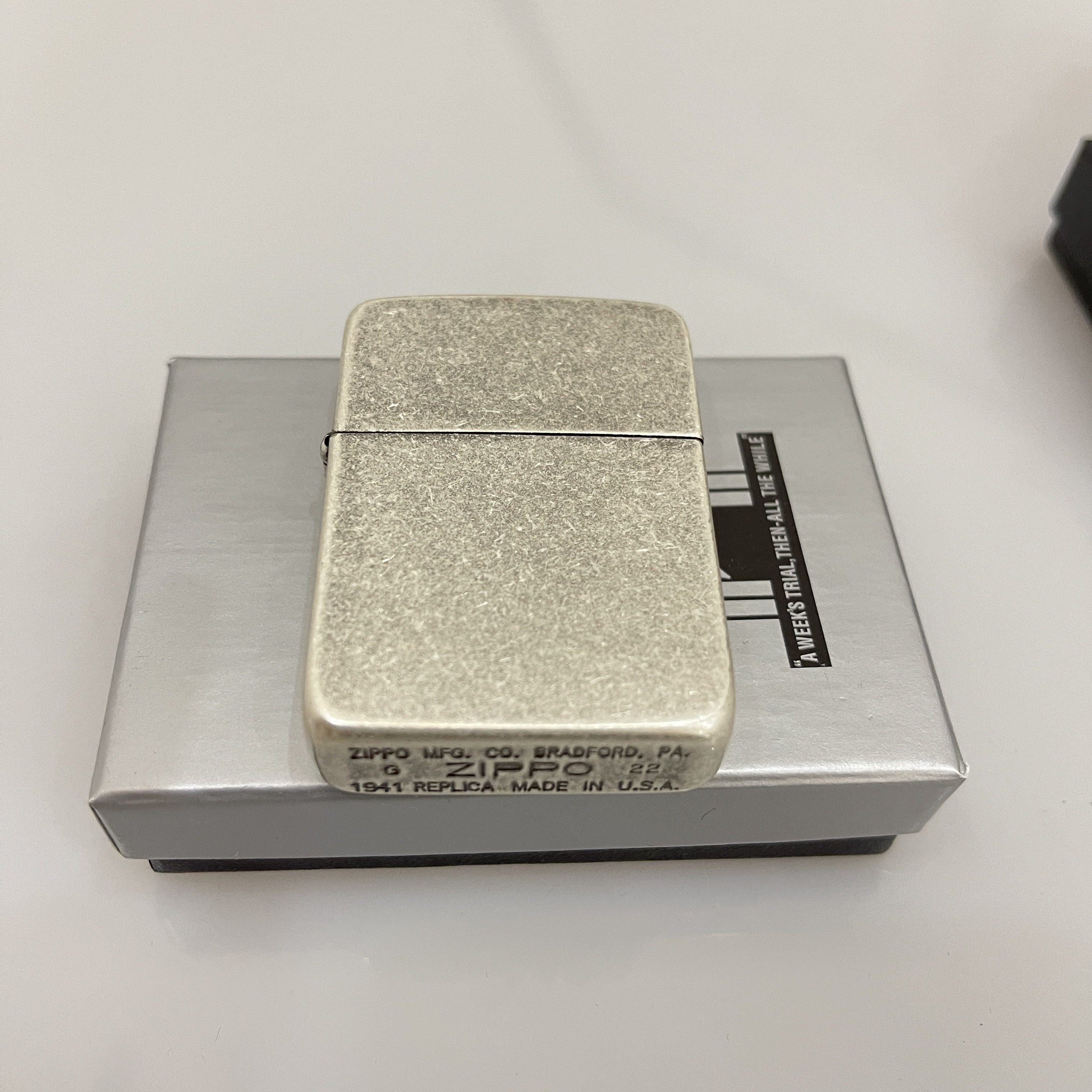 ZIPPO XX 古银光板1941B金内胆 军机打火机 DY9920QT
