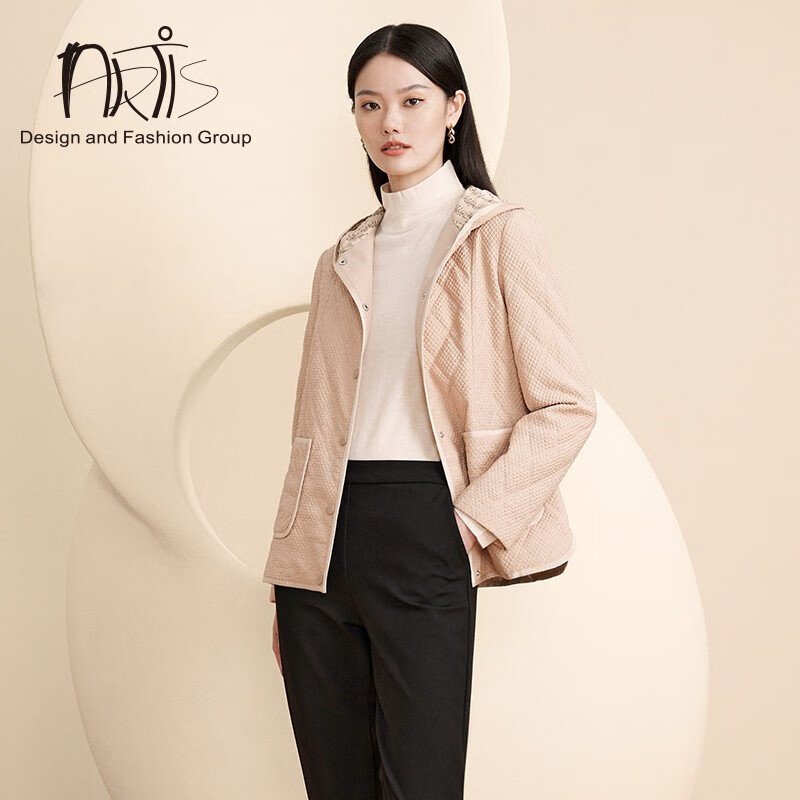 ARTIS女装 杏色连帽长袖棉衣AR5512301-063