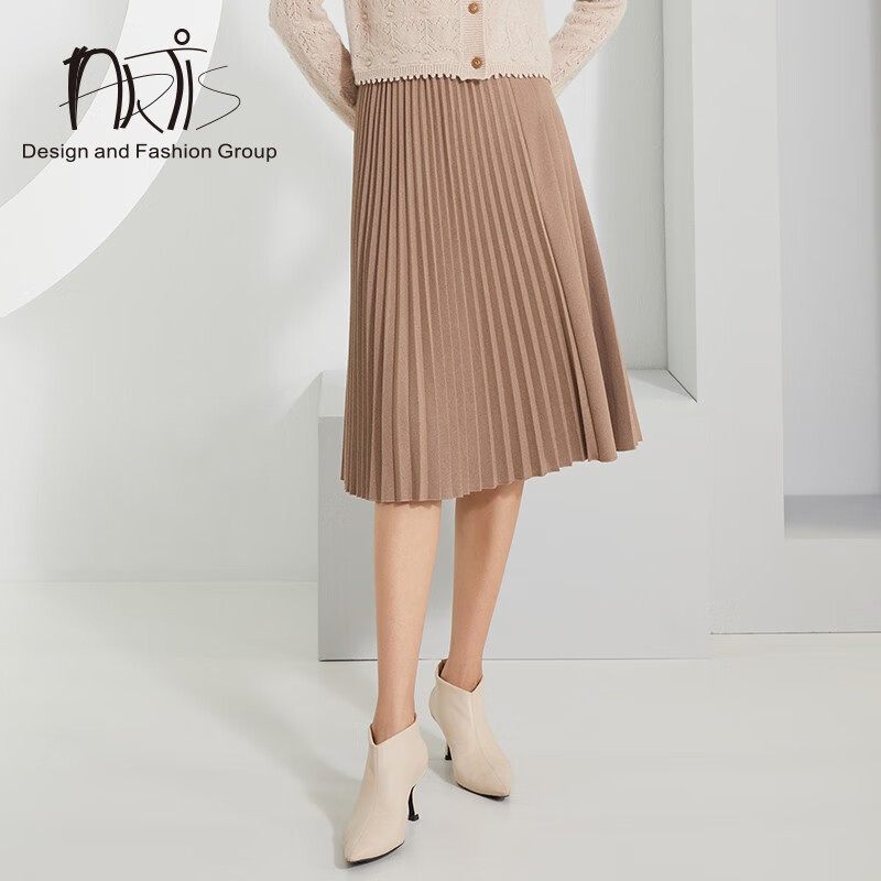 ARTIS女装  杏粉色百褶长裙AR5315031-260